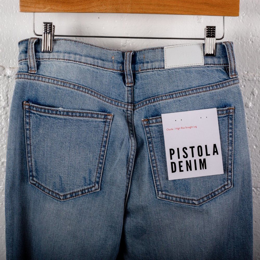 NEW Pistola Charlie High Rise Straight Leg Size 27 - Picture 5 of 6